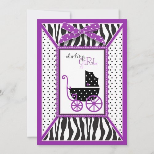 Boutique Chic Violet Invitation Card
