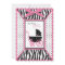 Zebra Print & Baby Carriage Baby Shower Invitation