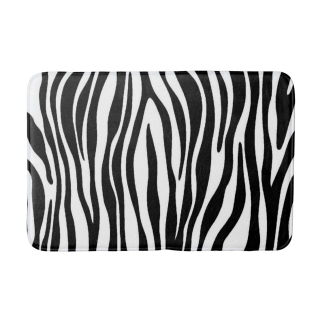 Zebra Print Bath Mat (Front)