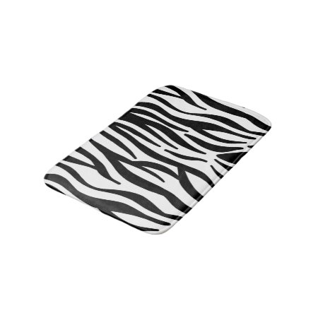 Zebra Print Bath Mat