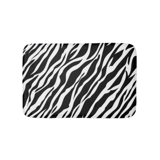 Zebra Print Bath Mat (Front)