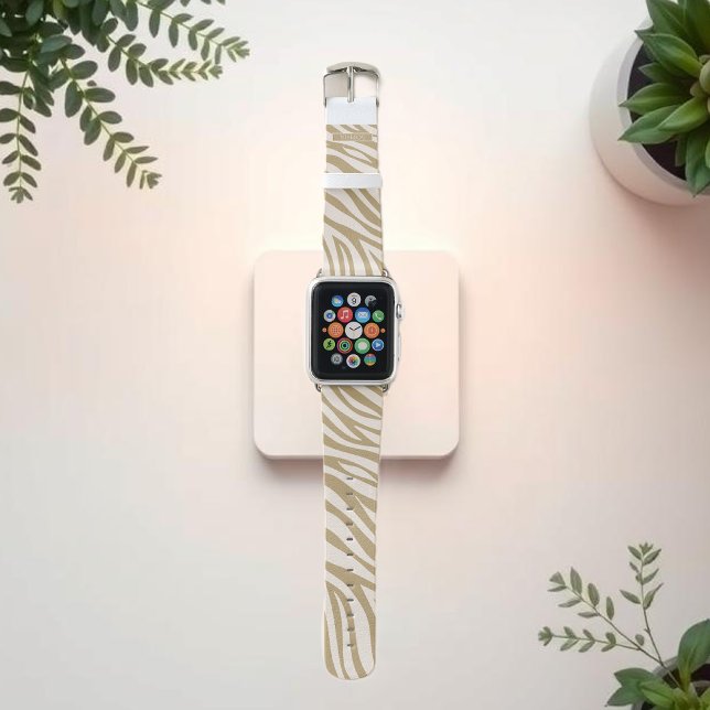 Zebra Print-Beige- Apple Watch Band (Zebra Print-Beige- Apple Watch Band)