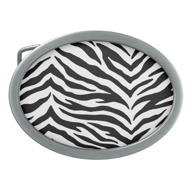 Zebra Print Belt Buckle (Front)