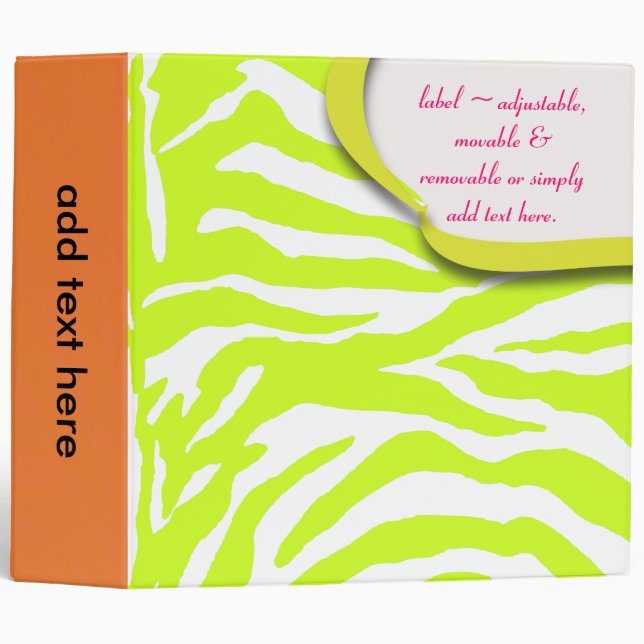 Zebra print binders (Front/Spine)
