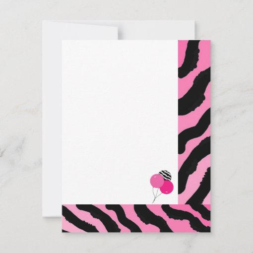 Zebra Print Birthday Invitation Zazzle
