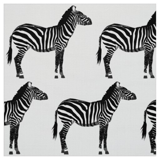 Zebra Print - Black and White Fabric