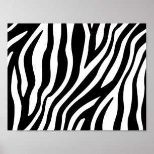 Zebra Print Black And White Stripes Pattern