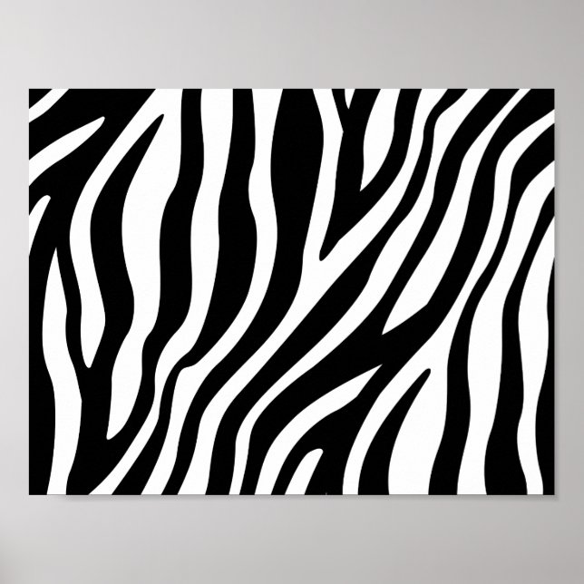 Zebra Print Black And White Stripes Pattern (Front)