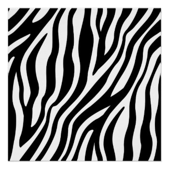 Zebra Print Black And White Stripes Pattern by allpattern at Zazzle