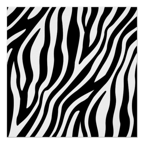 Zebra Print Black And White Stripes Pattern