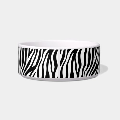 Zebra Print Black And White Stripes Pattern Bowl