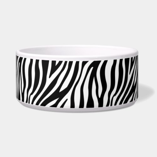 Zebra Print Black And White Stripes Pattern Bowl