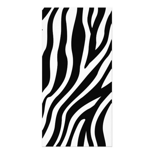 Zebra Print Black And White Stripes Pattern Card