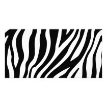 Zebra Print Black And White Stripes Pattern Card