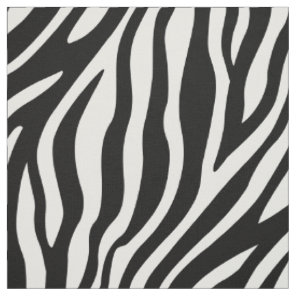 Zebra Print Black And White Stripes Pattern Fabric