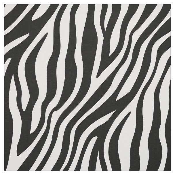 Zebra stripes - Deep Red and White Fabric | Zazzle