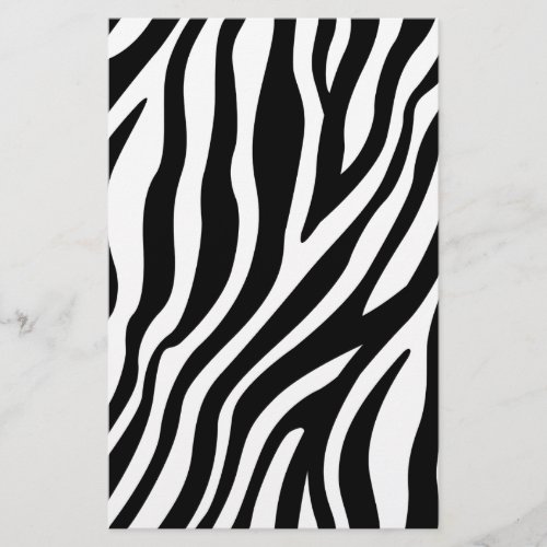 Zebra Print Black And White Stripes Pattern Flyer