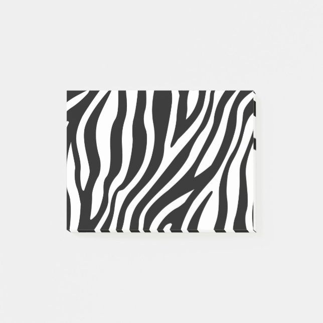 Zebra Print Black And White Stripes Pattern Post-it Notes (Front)
