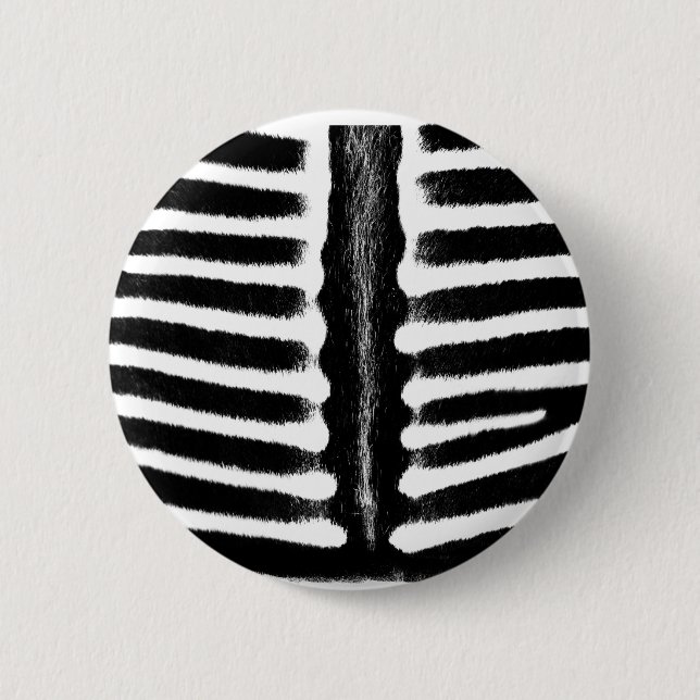 Zebra print (black) button (Front)
