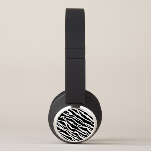 Zebra Print Bluetooth Headphones (Left)