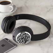 Zebra Print Bluetooth Headphones (In Situ)