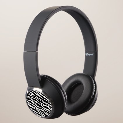 Zebra Print Bluetooth Headphones