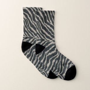 Zebra print bold one of a kind socks