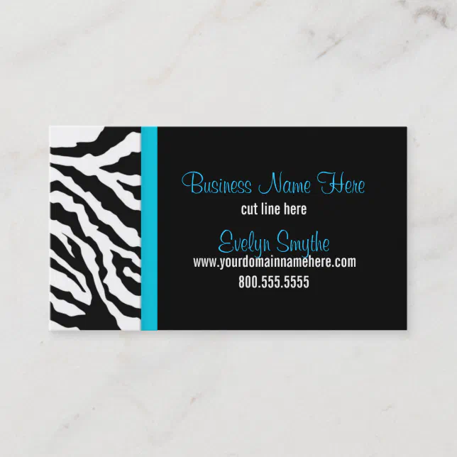 Zebra Print Business Card | Zazzle