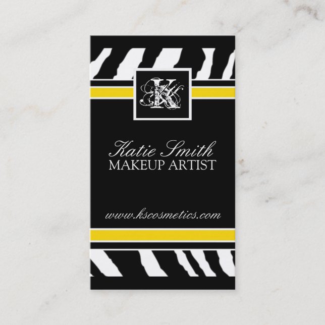 Zebra Print  Business Card (Front)