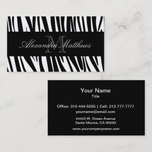 Zebra Print Business Card