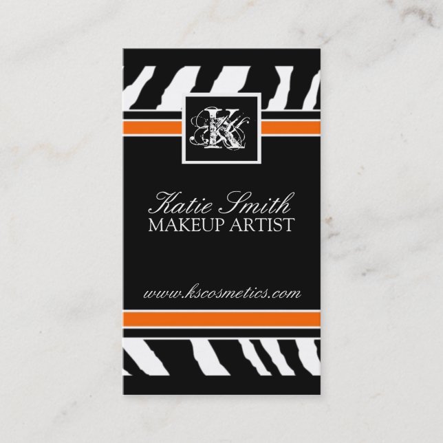 Zebra Print  Business Card (Front)