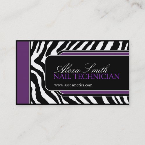 Zebra Print  Business Card