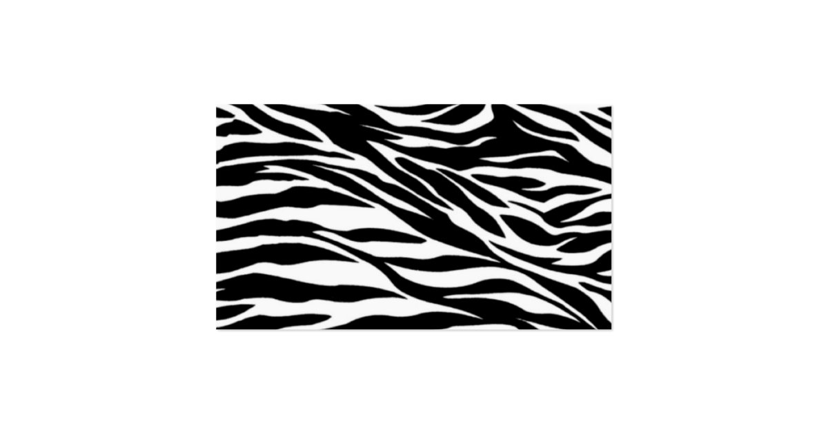 zebra print business card | Zazzle