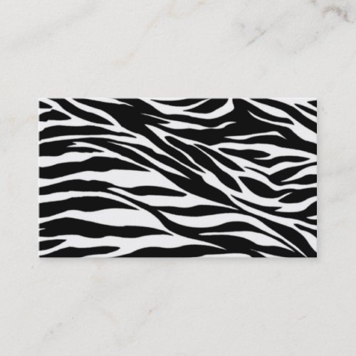 zebra print business cards