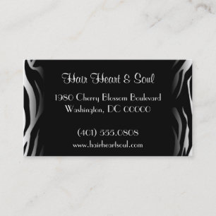 zebra print business card