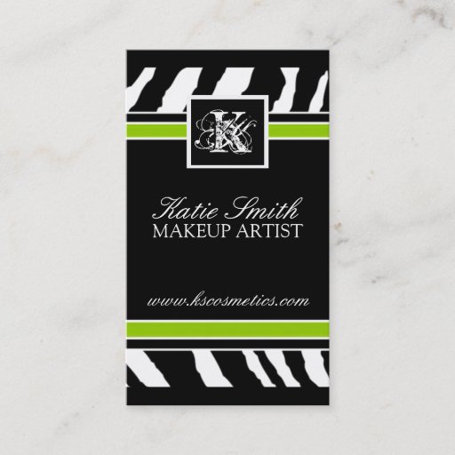 Customizable Zebra Print  Business Card
