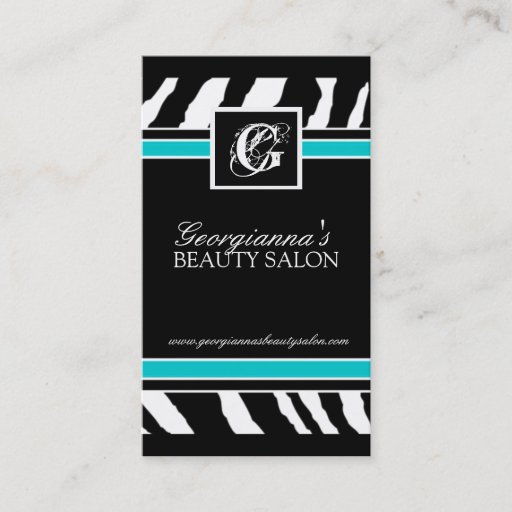 Customizable Zebra Print  Business Card