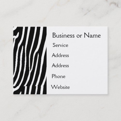 Zebra Print Business Card
