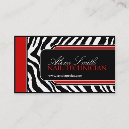 Zebra Print  Business Card