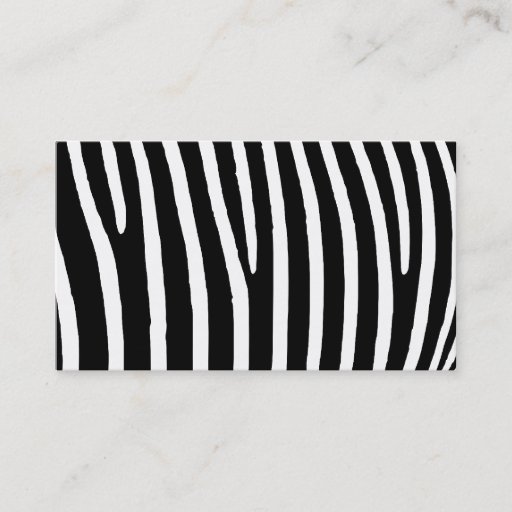 Customizable Zebra Print Business Cards