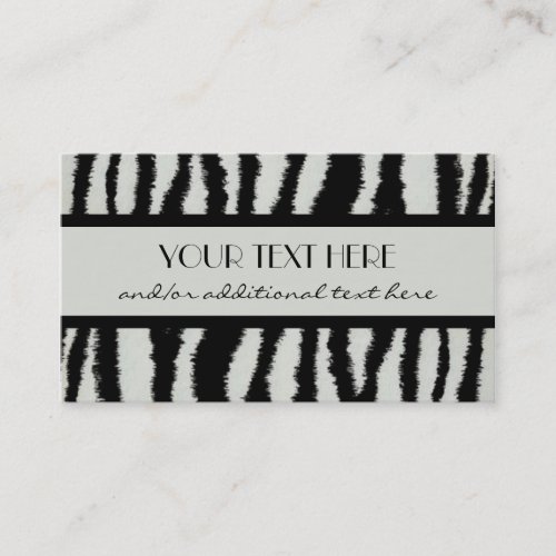 Zebra Print Business Card Template