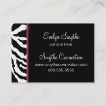 Zebra Print Business Card Template