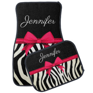 Zebra Print Car Floor Mat