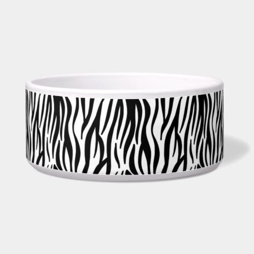 zebra print cat food bowl