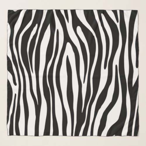 Zebra Print Chiffon Scarf