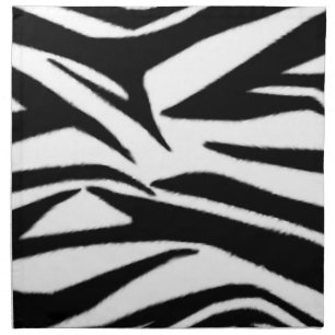 Zebra Print Cloth Dinner Napkins - Set Of 4
