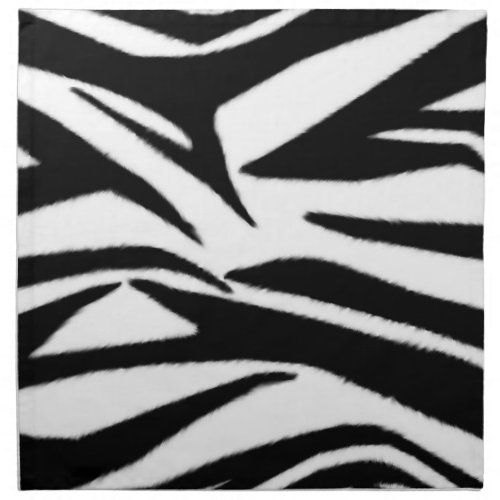 Zebra Print Cloth Dinner Napkins _ Set Of 4