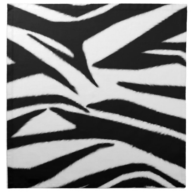 Zebra Print Cloth Dinner Napkins - Set Of 4 (Front)