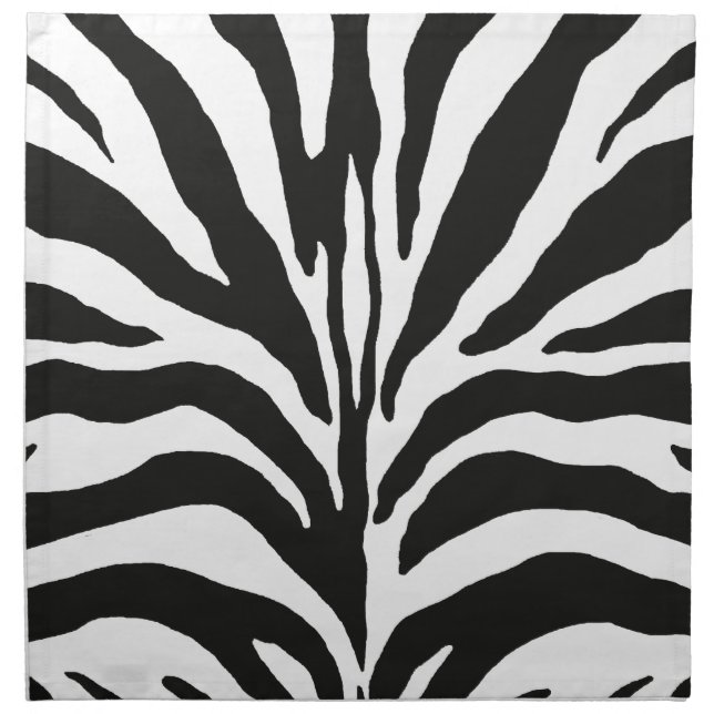 Zebra Print Cloth Napkin (Front)