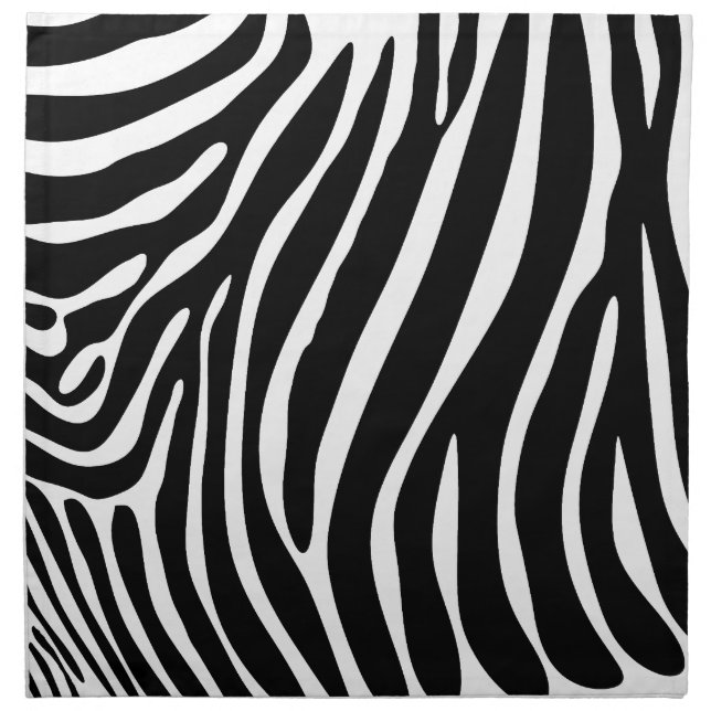 Zebra Print Cloth Napkin (Front)